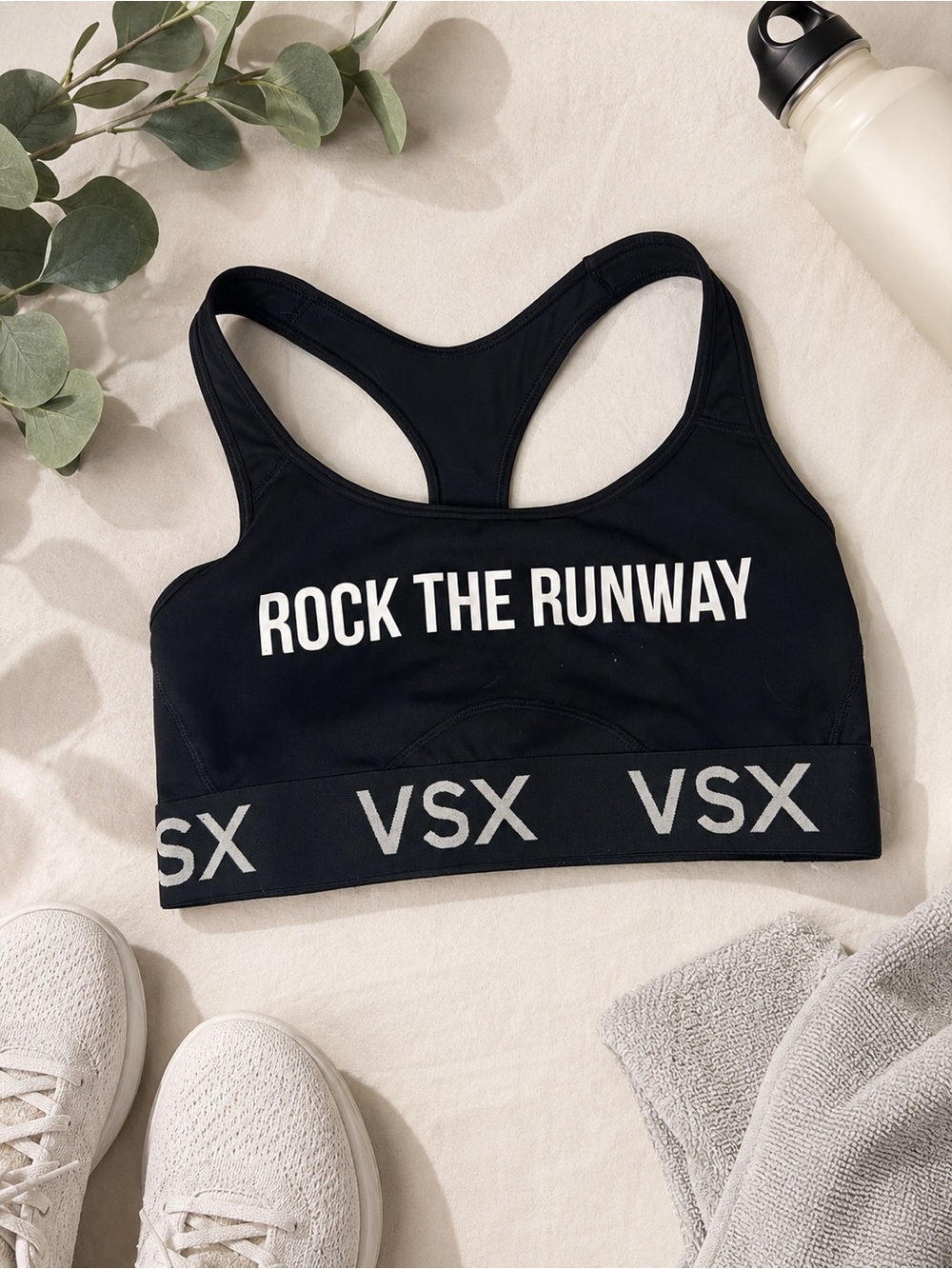 Victoria’s Secret VSX Rock the Runway Sports Bra Black Size Small